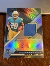 Isaiah Spiller 2022 Panini XR Rookie Swatch Auto Rookie RC #RSA-IS /149