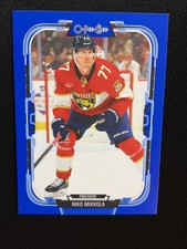 25-26 UD O-Pee-Chee Hockey Blue Parallel 427 Niko Mikkola