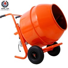 8 cu.ft 224L Portable Cement Mixer Concrete Mixer 115V-60HZ 3/4HP 23RPM 12"Wheel