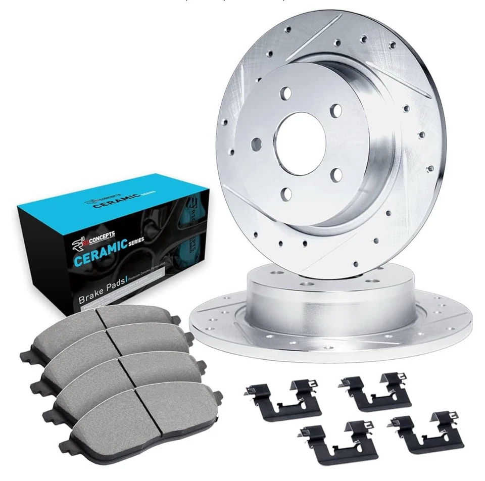 R1 Concepts Rear Brakes and Rotors Kit 2002-2020 Nissan Altima, Maxima, Sentra - Image 2 of 3