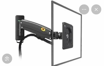 North Bayou Black Monitor Arm Gas Strut Flexi Mount F-425