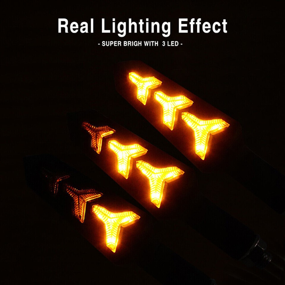 2x LED Turn Signal Lights For 2019 Yamaha TW200 & Suzuki DRZ400SM – Black Blinkers
