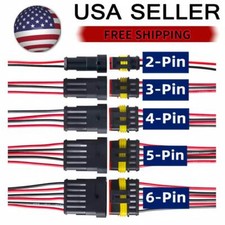2/3/4/6-Pin Way Car Waterproof Male Female Electrical 18AWG Wire Connector Plug