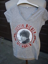 T SHIRT JUSTIN BIEBER maglietta taglia piccola per bambini
