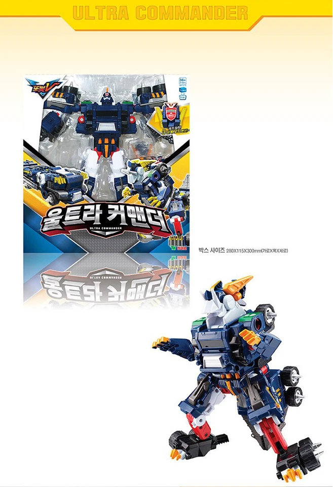 TOBOT V ULTRA COMMANDER Beast Dino Megazord Transforming Robot Vehicle Car Toy - Image 3 of 4