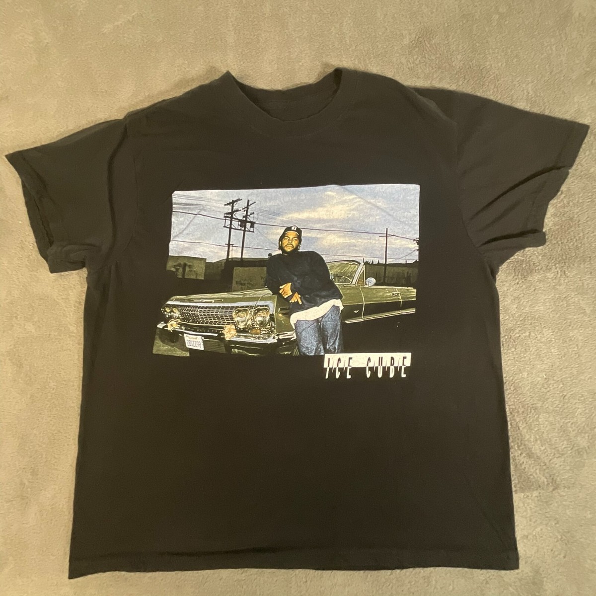 Ice Cube Shirt Mens Medium Black Short Sleeve Rap Tee Album Ice Cube Shirt Mens Medium Black Short Sleeve Rap Tee Album