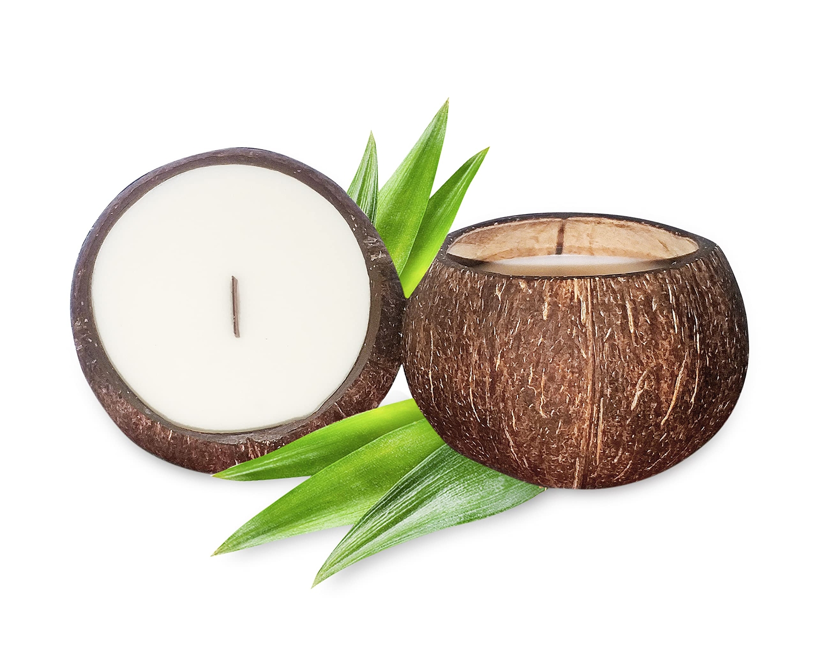 14oz Premium Soy Coconut Bowl Candle with Wood Wick and Coconut Scent