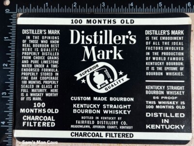 Distiller's Mark Whiskey Label - KENTUCKY