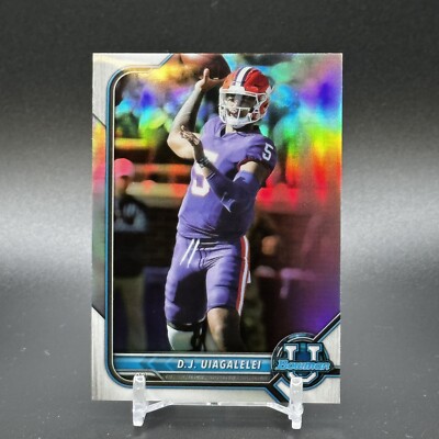 D.J. Uiagalelei Bowman U 2021 89 Clemson Tigers CHROME REFRACTOR