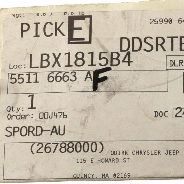 Línea de descarga del A/C delantero para Jeep Grand Cherokee 2005-2007 (N/P 55116663AF)