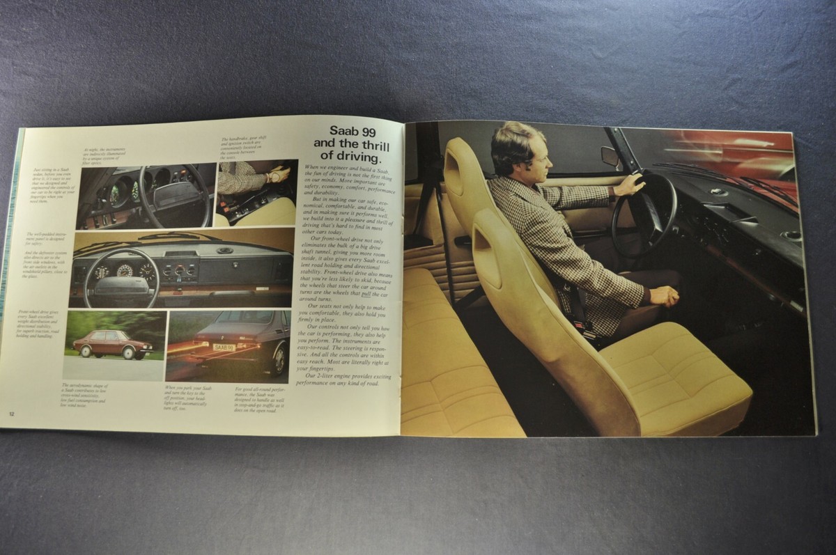 1976 Saab Catalog Brochure 99 EMS GL Sedan WagonBack Excellent