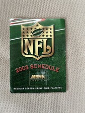 2003 NFL Pocket Schedule MBNA