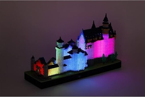 NB-009A Nanoblock Neuschwanstein Castle Deluxe Edition Clear ver. Kawada New - Picture 9 of 9