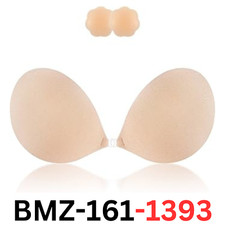 Niidor Adhesive Bra Strapless Sticky Invisible Push up Silicone Nipple Cover, C