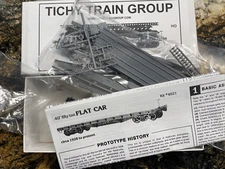 Tichy Train Group HO Kit #4021 40' 50 Ton Flat Car - Unassembled New Old Stock!