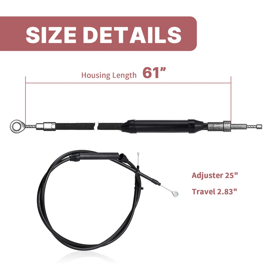 Cable de embrague extendido 61 1/4" para Harley 86-13 Sportster XL y Sportster 2004-up Foto 3 de 4