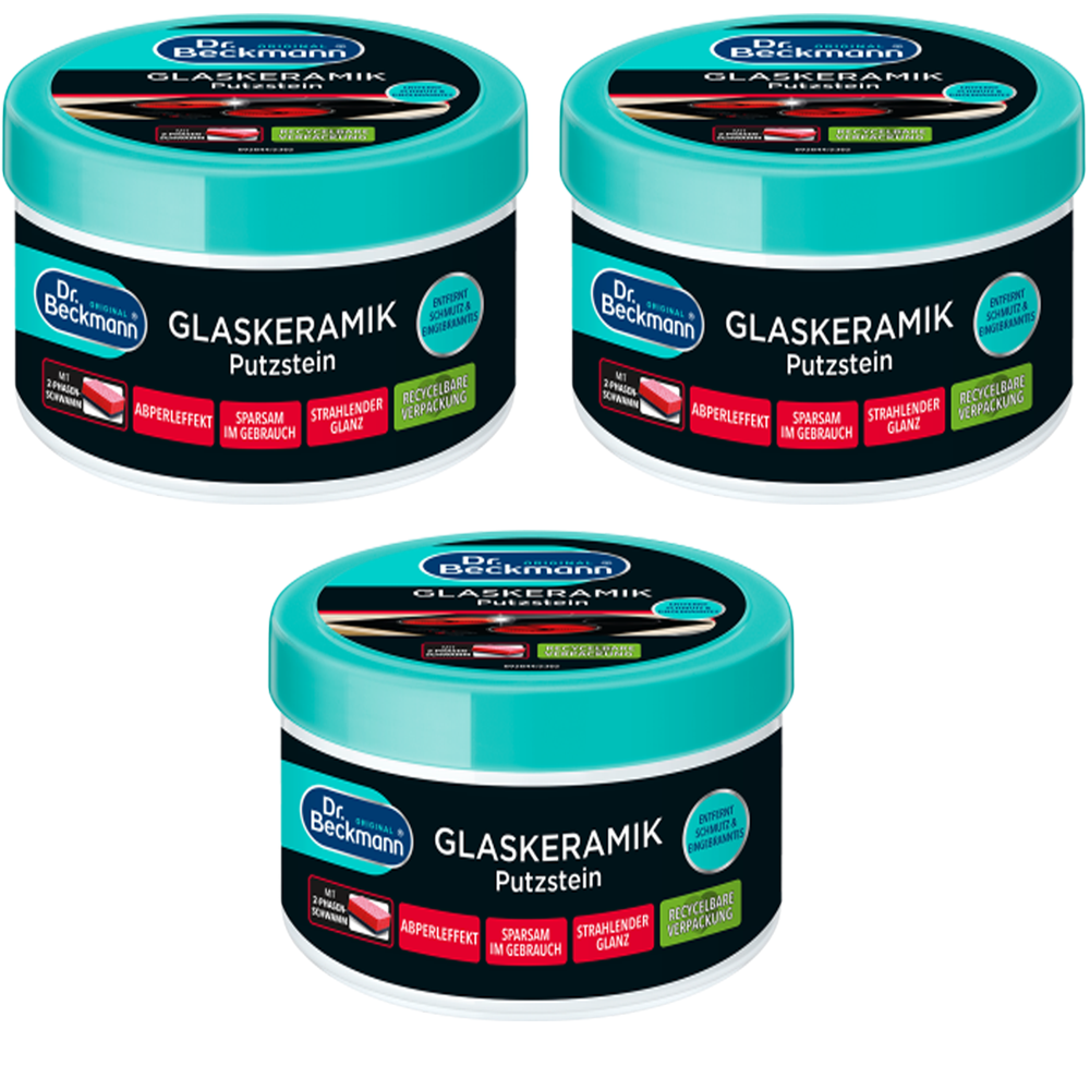 3x Dr. Beckmann Glaskeramik Putzstein 250g 4008455029115