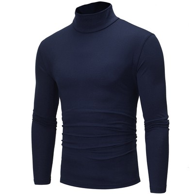 men's long sleeve high neck t shirt