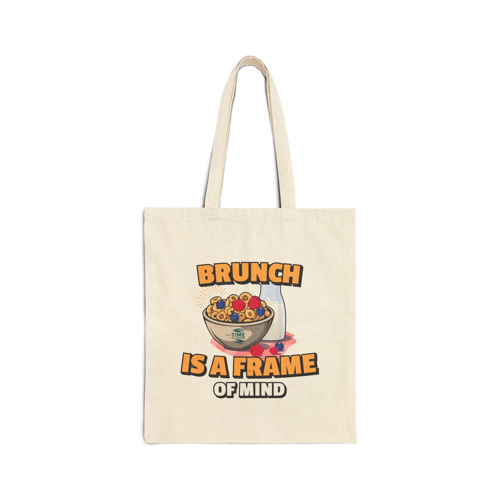 Brunch Lovers Cotton Canvas Tote Bag Stylish & Functional Carryall