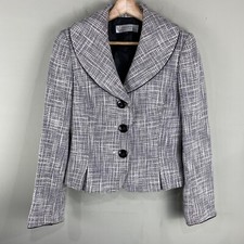 Tahari: Arthur S. Levine Cropped Tweed Business Casual Blazer Jacket Size 4