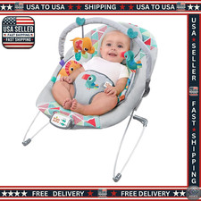 Baby Bouncer Seat with Vibrations, Music, Taggies  Toy Bar   Infant Support