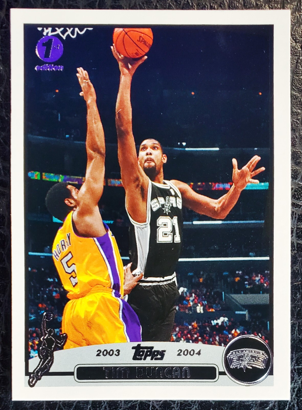 TIM DUNCAN 2003-04 TOPPS 1ST EDITION #21 HOF 5 TIME NBA CHAMPION SPURS MVP MINT