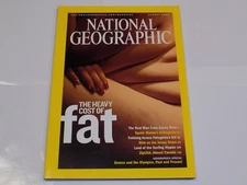 National Geographic Magazine August 2004 Cost of Fat Squid Hippo Greece Olympics