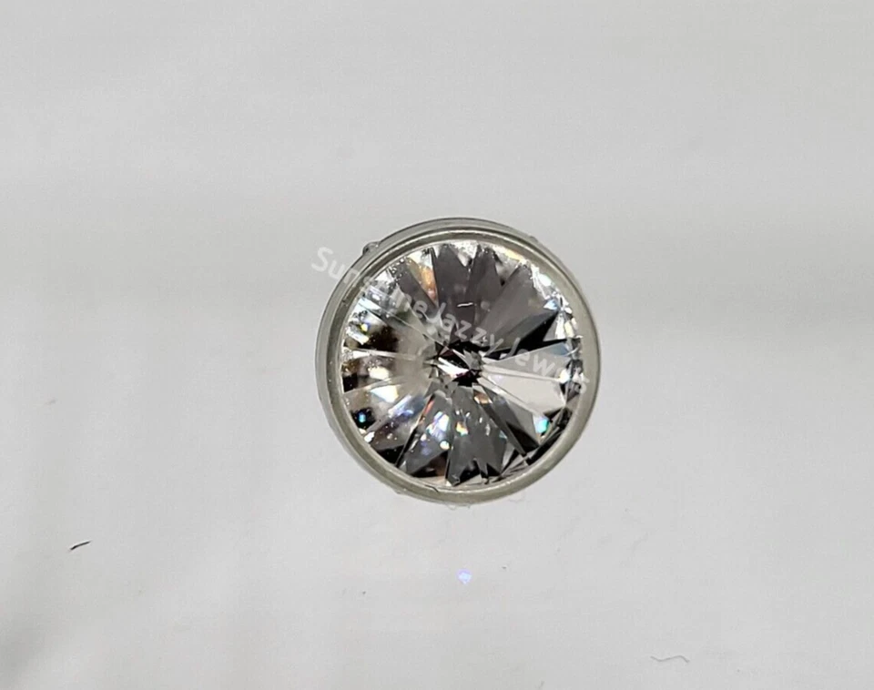 6 Stück Swarovski Kristallklar Knopf mit Kunststoffschaft 1770; 2 Größen: 7 mm oder 10 mm - Bild 2 von 4