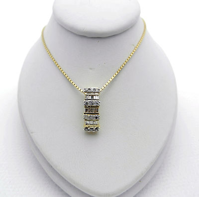 Gorgeous 14k Yellow Gold Slide Diamond tcw Charm Pendant