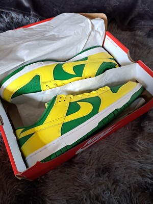 Nike Dunk Low Retro Sneaker Apple Green Yellow Strike Uk 13 Neu in OVP