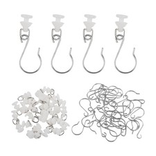 Curtain Pulley Hooks Set 60 Pieces for Easy Setup and Silent Operation