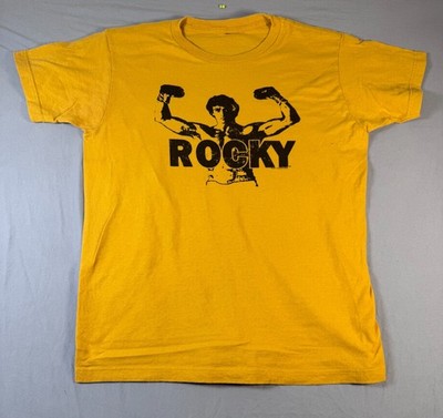Rocky Balboa Mustard Yellow Vintager T Shirt - SMALL - MGM Studio 1976