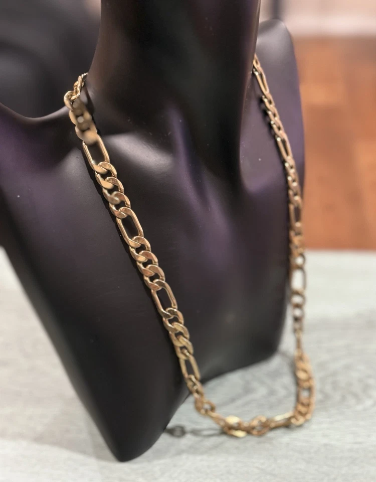 Figaro Link Chain in Yellow Gold-Tone 20” - Image 3 of 4