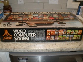 VINTAGE ATARI 2600 CONSOLE IN BOX CX-2600A TESTED WORKS GAMES CONTROLLERS