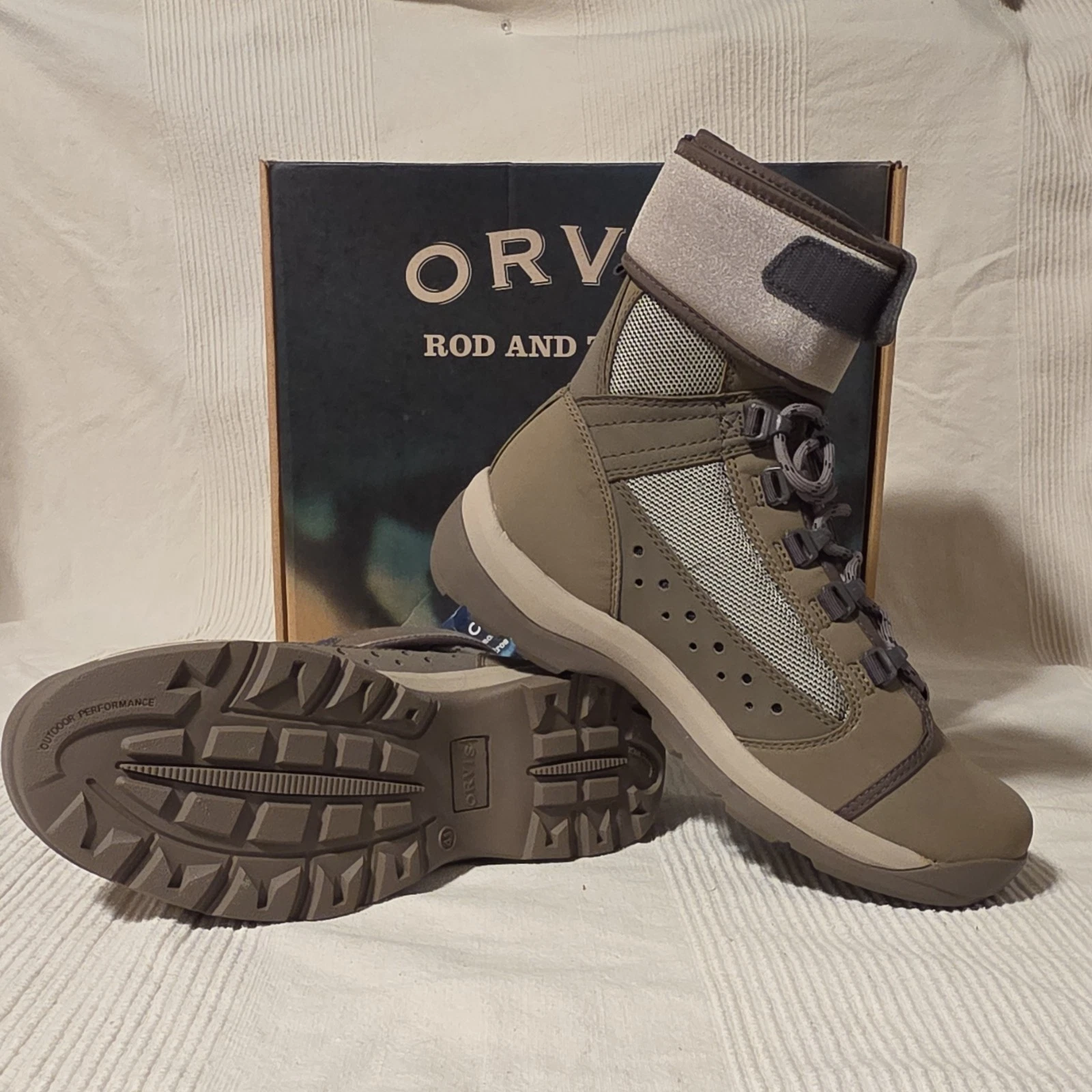 Orvis Andros Flats Hiker Fishing Boots Men's Size 8 Synthetic Brown Gray Lace Up
Opens in a new wind