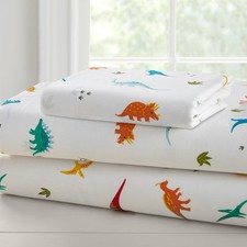 100 Cotton Toddler Sheet Set   Soft  Cozy Bed Sheets - Jurassic Dinosaurs