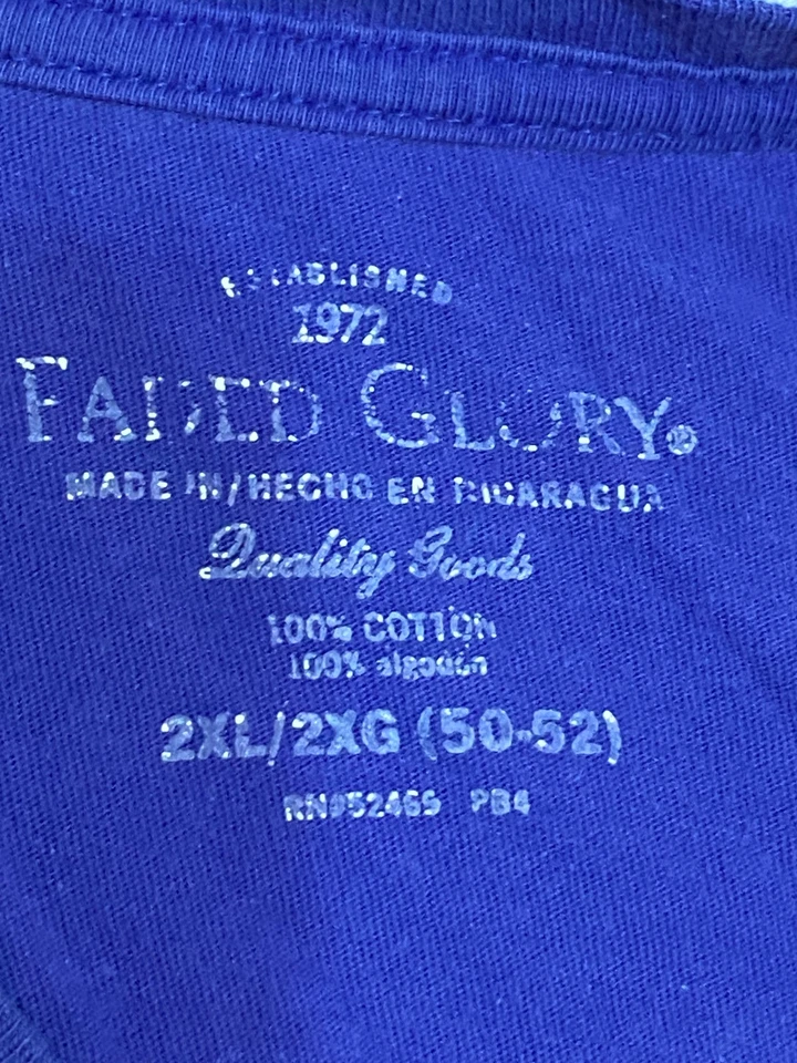 Camiseta Faded Glory Para Hombre 2XL Púrpura Manga Corta EE. UU. Liberty Gráfico Punk Y2k Foto 4 de 4
