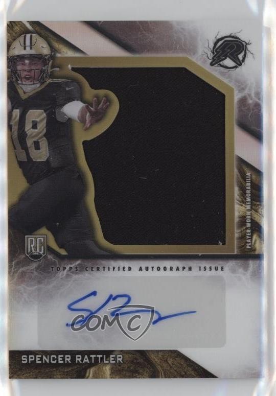 2024 Topps Resurgence Spencer Rattler #RPA-SR RPA Rookie Patch Auto RC