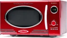 Retro 800W Countertop Microwave Oven - 0.9 Cu Ft - Metallic Red Finish