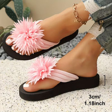 Women's Flip Flops - Comfortable Flower select US size