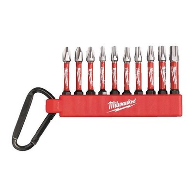 Milwaukee Shockwave Karabiner Bithalter - 10 Stück