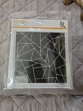 NEW! Simon Says Stamp ANGULARIUM BACKGROUND Rubber Stamp Abstract  6" X 6"