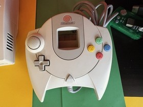 Sega Dreamcast Console Bundle Tested NTSC + Shenmue Green VMU Controller Cords