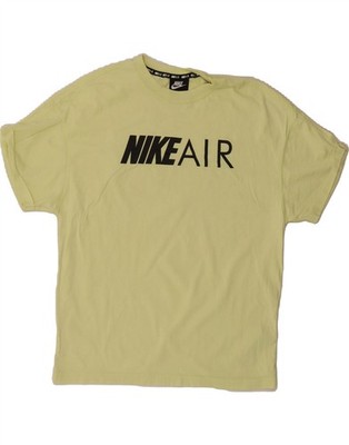 NIKE Herren Grafik T-Shirt Oberteil XS Gelb Baumwolle DR34