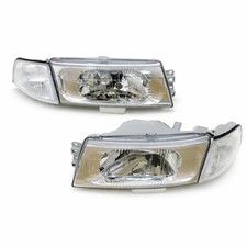 19982001 9800 Mitsubishi Lancer Evo 5 6 Chrome Headlights Clear Corner Light