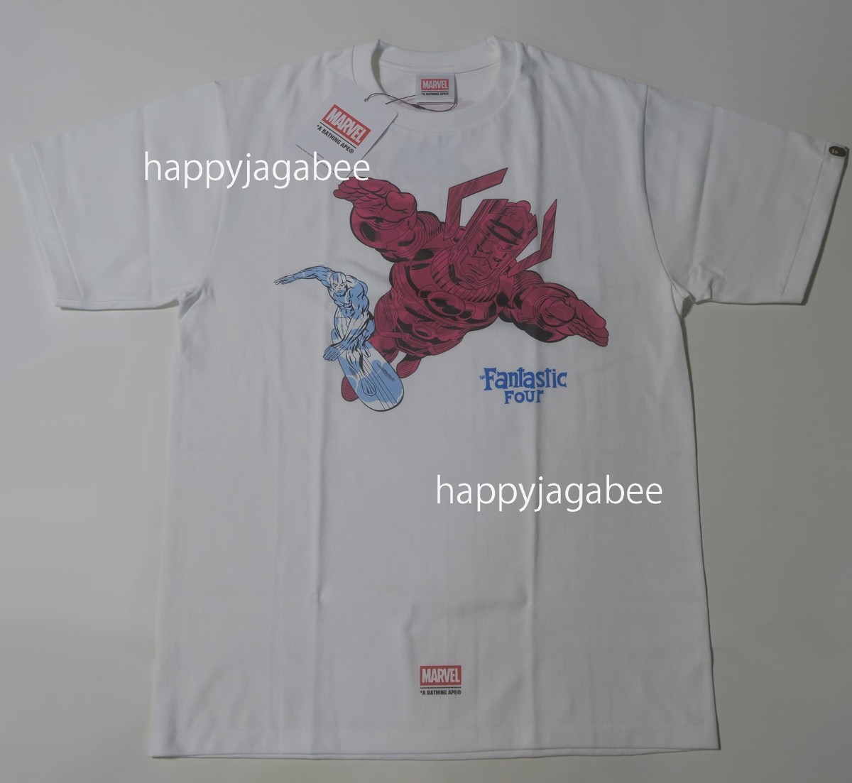 A BATHNIG APE Men's BAPE x F4 MARVEL FANTASTIC 4 GALACTUS & SILVER