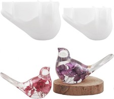 2 PCS Bird Silicone Molds 3D Bird Epoxy Resin Molds Animal Silicone Epoxy Molds