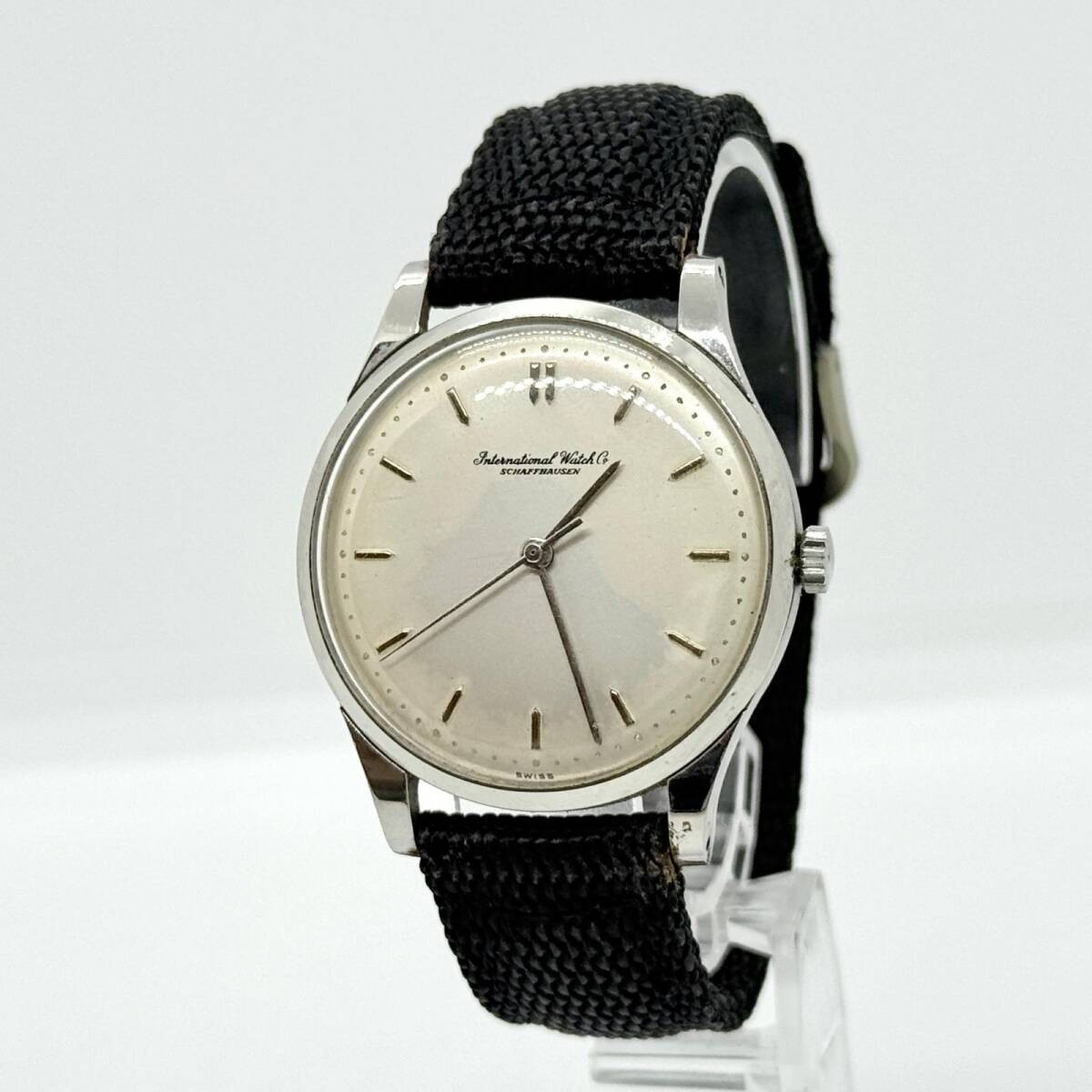 IWC Watch Schaffhausen Silver Hand-Winding 35mm Unisex Vintage Leather Band image 3