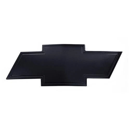 01-02 Chevy Silverado 2500 3500 HD Front Bowtie Grille Emblem w/ Border - Black