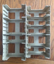 Lot Of Cassette Tape Holders Reader's Digest 9 Racks Beige Plastic Vtg 24 Slots